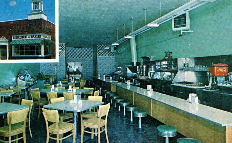 Kohlmanns Restaurant and Bakery - Vintage Postcard (newer photo)